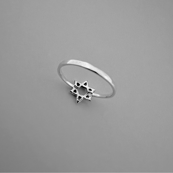 Sterling silver Star of David ring, silver Star of David ring, Jewish star ring - Picture 6 of 7